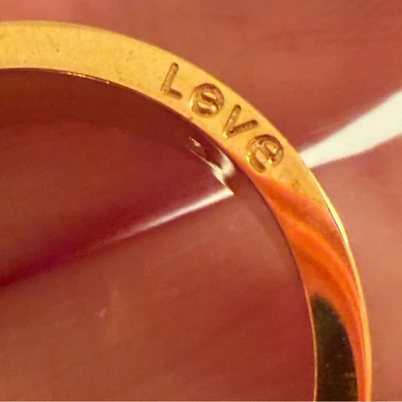 Love Ring Cartier style Gold and crystal band 7 - Picture 2 of 10